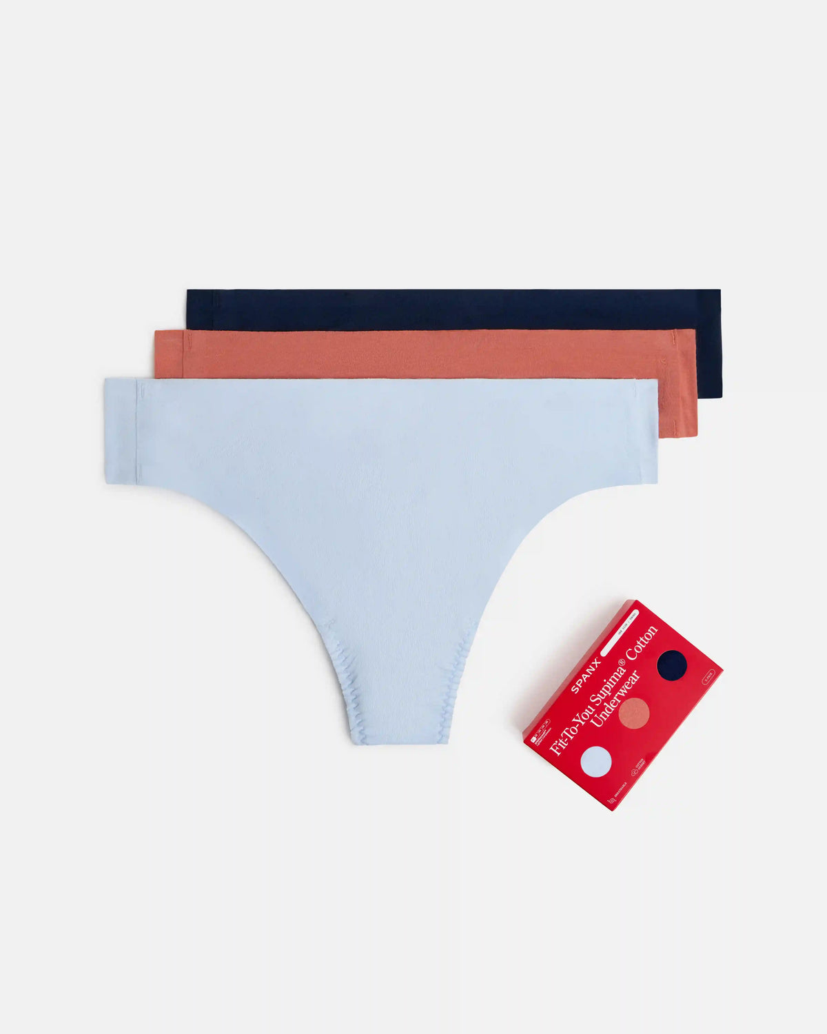 SPANXsmooth® Fit-To-You Supima® Cotton Thong 3-Pack Box