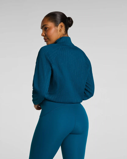 SPANX® BoostUp Glow Weave Full Zip Jacket | Deep Cove