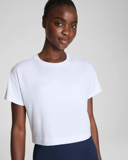 SPANX® BoostUp Cropped Tee | Vivid White