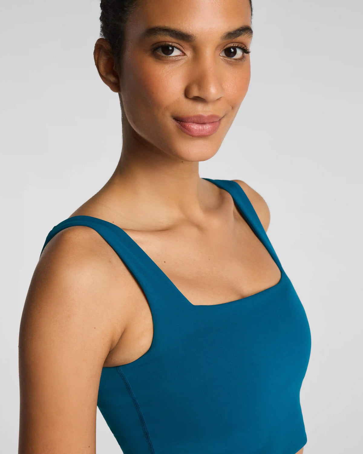 SPANX® BoostUp Cropped Square Neck Shelf Tank | Deep Cove