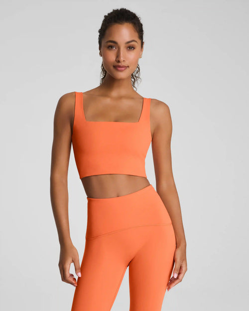 SPANX® BoostUp Cropped Square Neck Shelf Tank | Persimmon