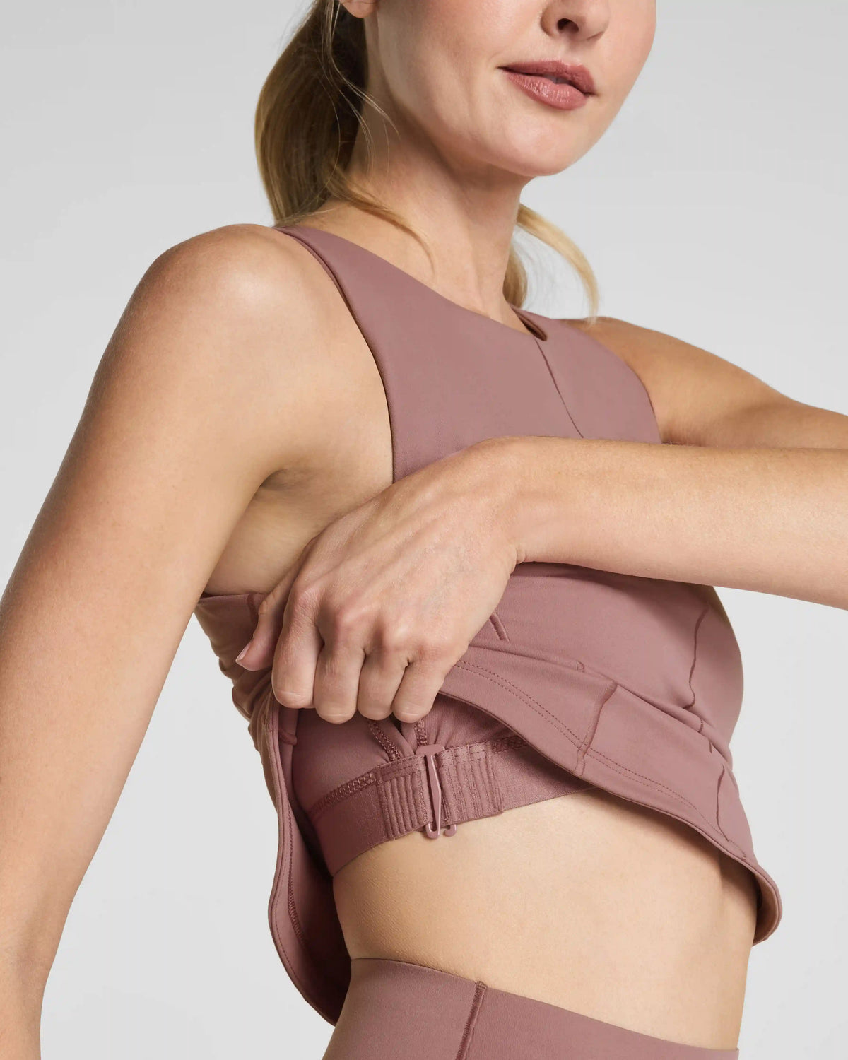 SPANX® PowerPlay High Neck Shelf Tank | Rosa