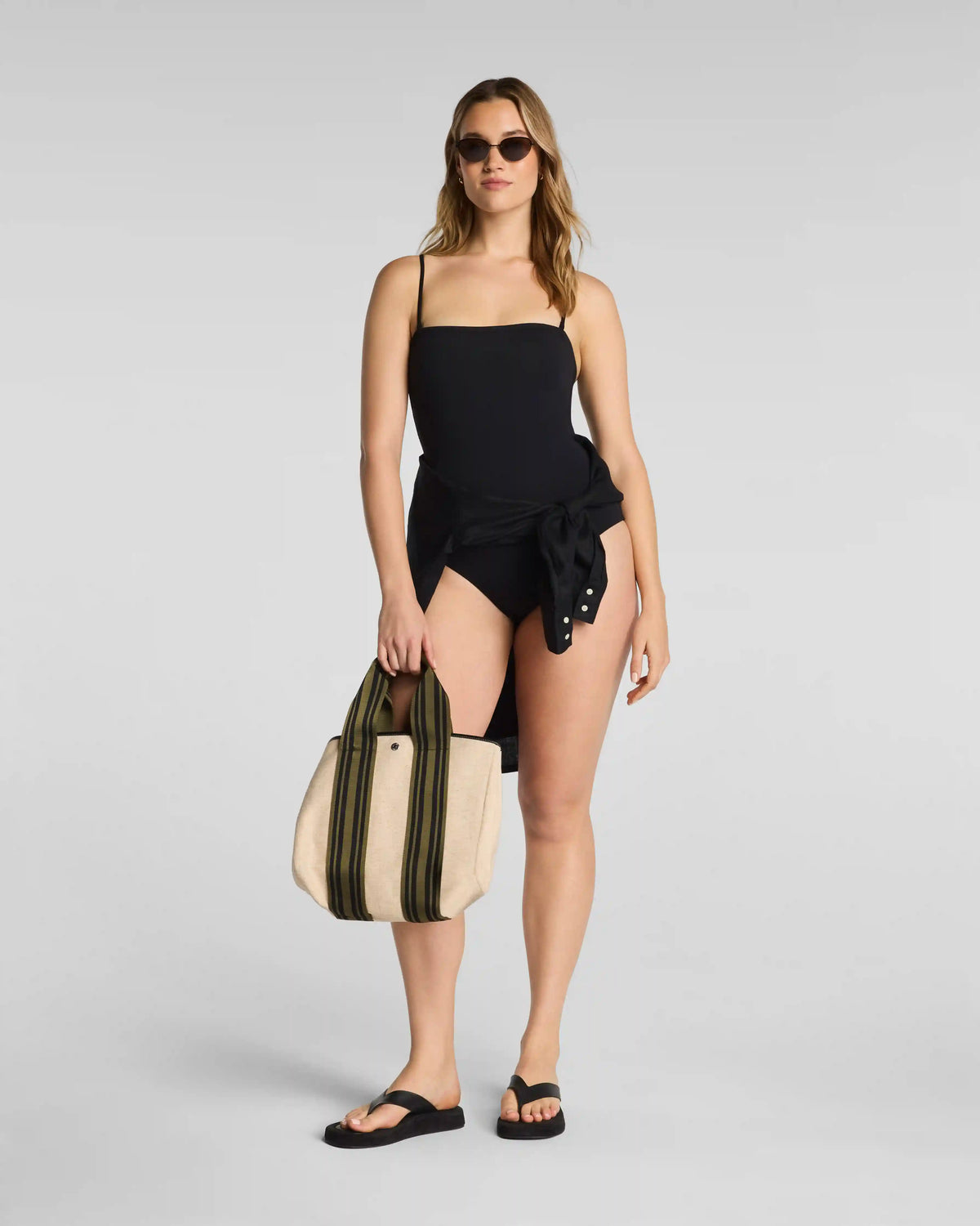 SPANXshape® Swim Bandeau One Piece | Very Black