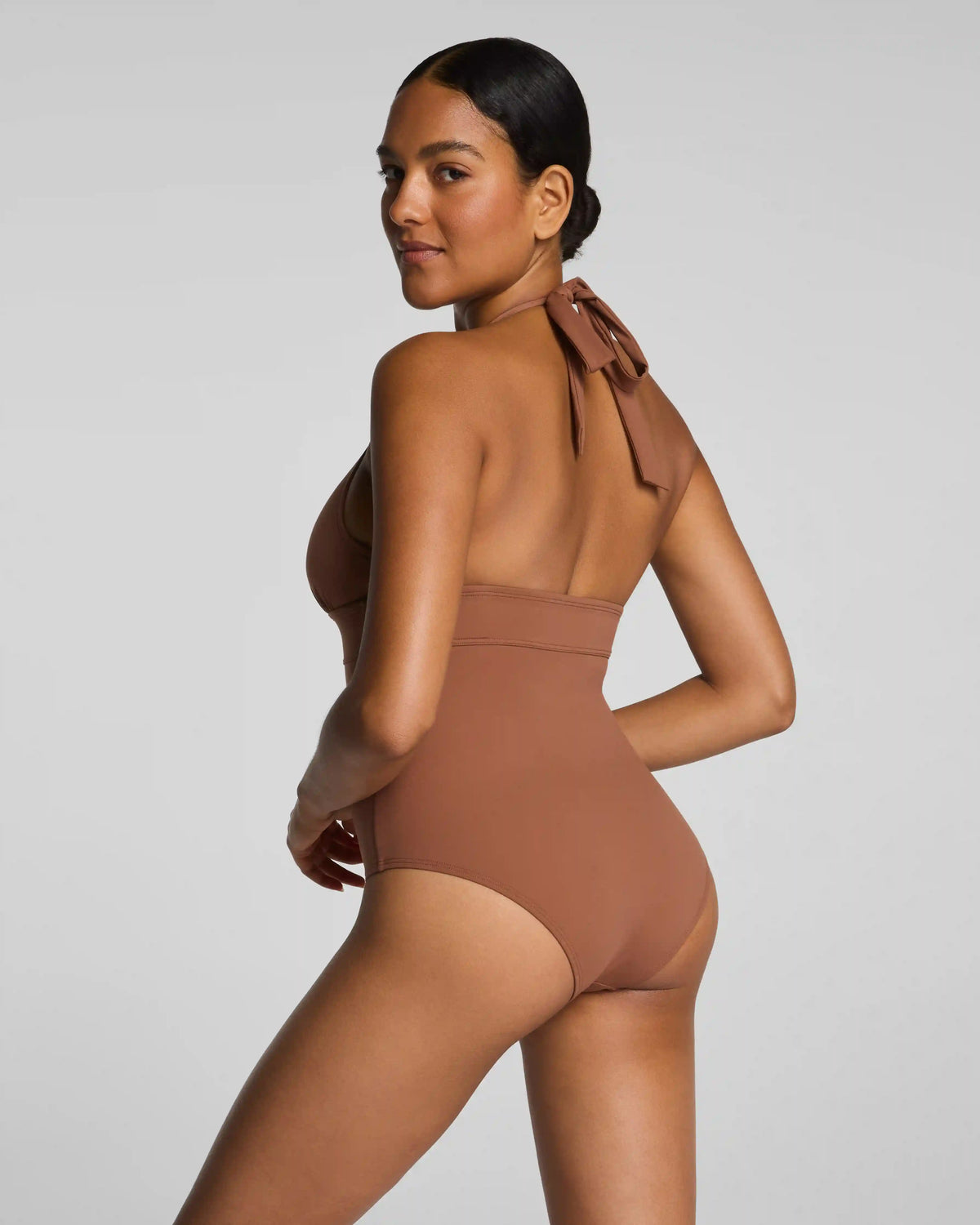 SPANXsculpt® Swim Halter One Piece | Caraway
