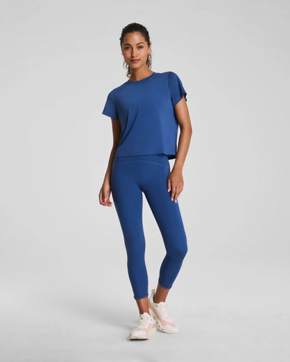 SPANX® BoostUp Crewneck Tee with StayCool Tech | Faded Indigo