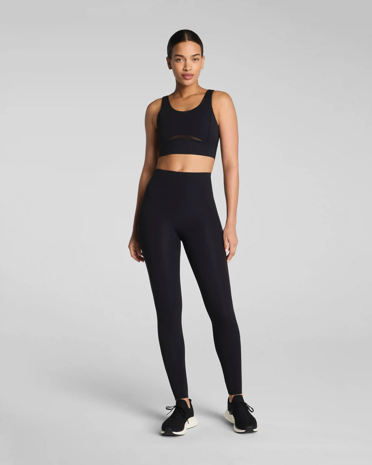 SPANX® BodyLine Sheerious Longline Sports Bra | Very Black