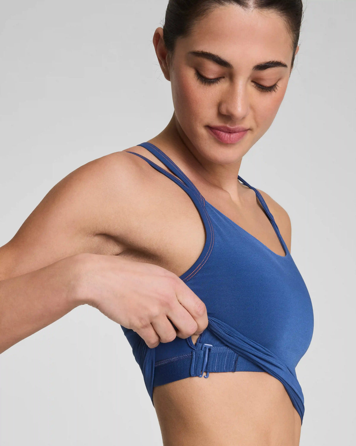 SPANX® BoostUp Scoop Neck Shelf Tank with StayCool Tech | Faded Indigo